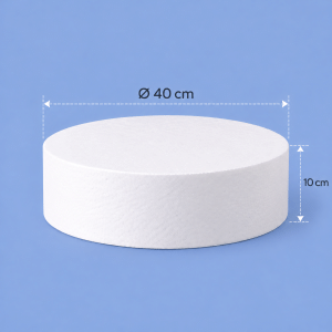 Base in polistirolo 40 x 10 cm per cake design e allestimenti