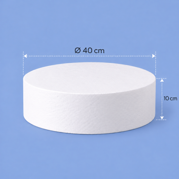 Base in polistirolo 40 x 10 cm per cake design e allestimenti